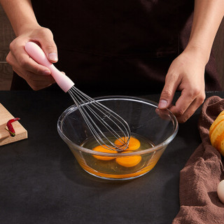 杰凯诺 烘焙厨房工具 烘焙手动打蛋器 打蛋棒 粉色手柄