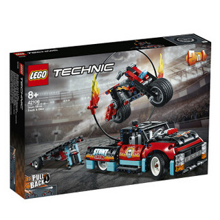 LEGO 乐高 Technic 科技系列 42106 卡车与摩托车特技表演