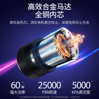 LICHEERS 领臣 车载吸尘器 汽车用吸尘器大吸力无线充电式车家两用手持迷你大功率