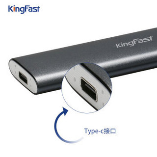 金速（KingFast）512GB Type-c USB3.1 移动硬盘 固态（PSSD）M7-Plus 钛空灰