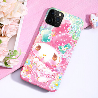 Hello Kitty 苹果11pro max手机壳iphone11Promax保护套 卡通趣味全包防摔立体创意水贴保护套 甜蜜美乐蒂