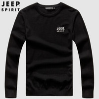 吉普 JEEP 毛衣男2019秋冬新品毛衣男圆领时尚男装上衣中青年针织衫外套 PA0054 黑色 3XL