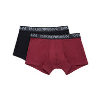 EMPORIO ARMANI UNDERWEAR 阿玛尼奢侈品19秋冬新款男士内裤(两条装) 111769-9A720 BLKRED-69520 L