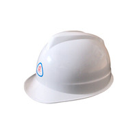 普达6011-1新V型ABS安全帽 工地工程工业建筑电力施工防砸抗冲击防护帽 领导监理 白色 定制