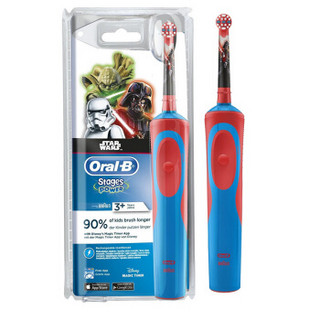 Oral-B 欧乐-B 欧乐B（Oral-B）儿童电动牙刷充电式儿童全机身防水电动牙刷 D12星球大战款