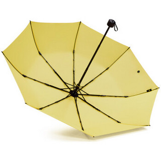 黑柠檬 BLACK LEMON 新款纳米拒水速干雨伞纯色折叠三折伞晴雨两用 鹅黄色