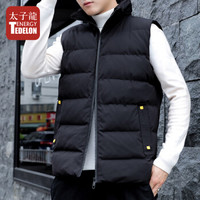 太子龙 TEDELON 马甲男 2019秋冬季新品立领修身保暖背心坎肩无袖时尚休闲马夹上衣 HXTX-3672 黑色 5XL
