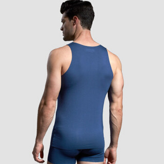 法国皮尔卡丹男士无袖背心莫代尔自由裁修身夏季男薄无痕圆领汗背心 灰色 XL