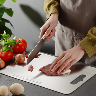 OLOFE 欧乐菲 304不锈钢菜板子砧板切菜水果案板面板揉面板宝仕康特大号30*46cm