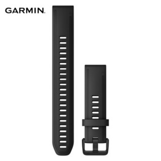 佳明（GARMIN）Fenix6s/Fenix6s Pro黑色硅胶表带快拆替换表带（20mm）,适用于F5S/F5S+/F6S