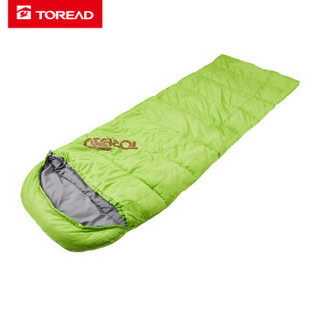 探路者睡袋冬季加厚户外露营防寒便携式冬季室内大人睡袋TECI80764萤绿/右