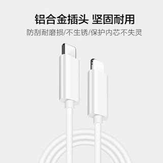 SNOWKIDS 苹果数据线 USB-C苹果PD快充数据线1米白