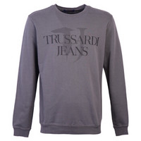 TRUSSARDI JEANS 杜鲁萨迪 19秋冬新款男士灰色棉质字母图案圆领长袖卫衣52F00087 1T002268 E283 M码