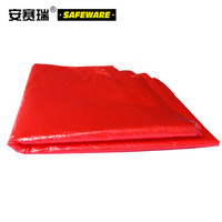安赛瑞 商用彩色大号分类垃圾袋 加厚办公物业酒店平口分类垃圾袋 上海国家标准90×100cm红色(50只装)24404
