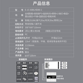 雷士（NVC）轻触数显双电机雷达感应智能恒温风暖浴霸适用集成吊顶LED照明卫生间浴室暖风机厨卫清新套餐