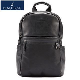 诺帝卡（NAUTICA）双肩包男女士潮16英寸电脑包大容量笔记本包休闲时尚出差旅行书包商务背包 10400112 黑