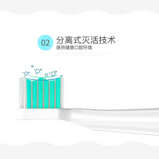 迪斯（Desleep） 电动牙刷头 4只装炫彩双色可选（适用于D08） 粉白色