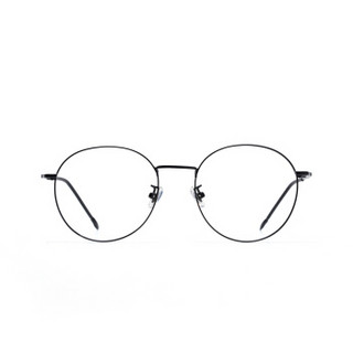 目戲（EYEPLAY）眼镜框 男女款超轻金属黑框黑腿光学近视眼镜架宝岛眼镜目戏平光镜 1002KY C3 FFS 50mm