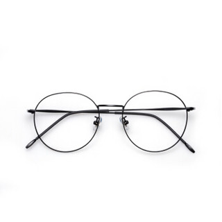 目戲（EYEPLAY）眼镜框 男女款超轻金属黑框黑腿光学近视眼镜架宝岛眼镜目戏平光镜 1002KY C3 FFS 50mm