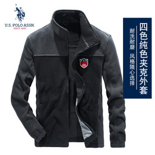 U.S. POLO ASSN. 夹克男2019秋冬新款男士外套风衣休闲韩版运动棒球服男装上衣茄克 6194111028 军绿 M