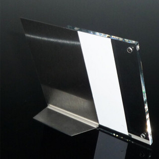柏兰帝9242 L型台签 相架相框 展示架 /席位牌 展示牌 证书框透明摆台 桌牌 （1522款 90*130*42mm）