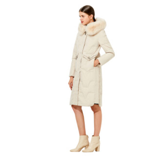 【yalu/雅鹿9820女士羽绒服】雅鹿(yaloo)羽绒服韩范中长款时尚连帽毛