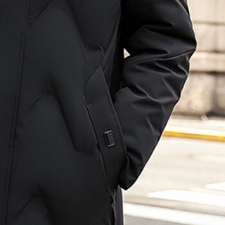 北极绒（Bejirong）羽绒服外套男 2019冬季新款韩版中长款休闲羽绒服保暖外套 QT709-9811佳 卡其色 XL
