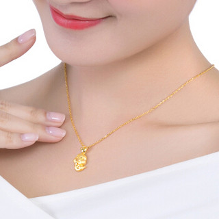 六福珠宝 足金Q版十二生肖蛇黄金吊坠链坠不含项链 计价 GDG70066 约3.03克