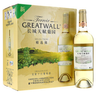 长城（GreatWall）葡萄酒 天赋葡园精选级龙眼干白葡萄酒 整箱装 750ml*6瓶-测试