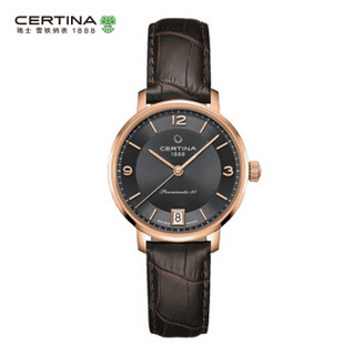 雪铁纳(CERTINA)旗舰店 瑞士手表 卡门系列 皮质表带机械女表 C035.207.36.087.00