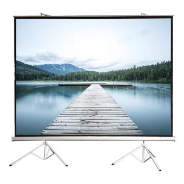 商品红叶150英寸4:3玻珠双支架投影幕布投影布 家用投影仪幕布