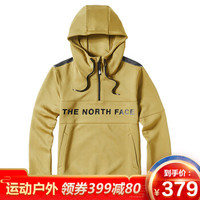 TheNorthFace 北面19秋冬针织上衣男户外卫衣吸湿排汗帽衫 46HC JZ3/卡其 M/170