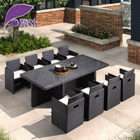 紫叶（ziye） 户外编藤桌椅组合 阳台小茶几现代简约室外露台休闲花园桌椅