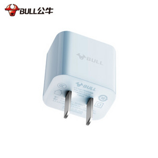 公牛 BULL PD3.0苹果USB-C充电器18W快充头适用iPhoneXS11ProMax/华为/三星/小米 AU118E 暮雪灰