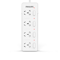 百亿补贴：PHILIPS 飞利浦 4孔插排插线板 1.8米