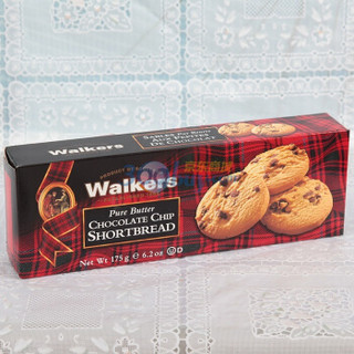 英国进口 沃尔克斯 Walkers 黄油巧克力豆酥饼 休闲零食饼干点心 175g 盒装