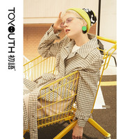 TOYOUTH 初语 8830612016 女士格子风衣外套