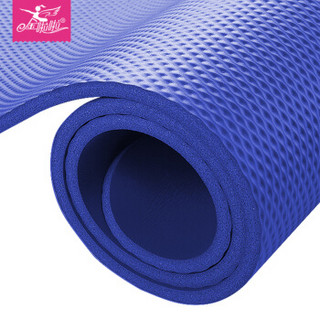 金啦啦 瑜伽垫 15mm加厚防滑健身垫 185*80cm加宽加长男女运动垫子 深蓝色
