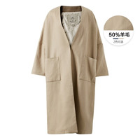 Meters bonwe 美特斯邦威 239993 女士文艺羊毛大衣
