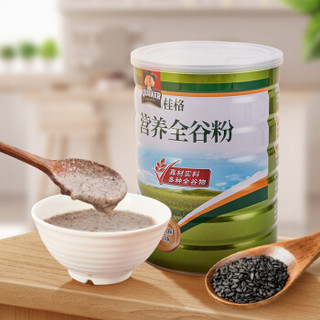 中国台湾进口 桂格(QUAKER) 养生全谷粉 黑芝麻风味 燕麦片粉 黑芝麻糊 五谷粉 早餐 代餐 礼物 600g/罐