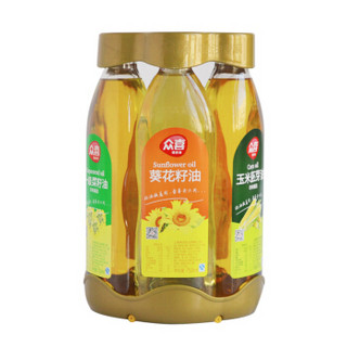 众喜 吉祥组合 A压榨食用油  套装750ml*6瓶（浓香菜籽油、花生油、稻米油、芥花油、玉米胚芽油、葵花籽油）