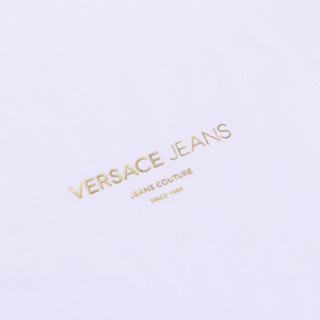 VERSACE JEANS 范思哲 奢侈品 男士白色棉质圆领短袖T恤 B3GTB76R 36610 003 XL码