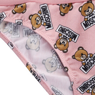 MOSCHINO UNDERWEAR 莫斯奇诺 女士粉色小熊图案内裤 Z A4733 9026 1242 4码