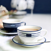 Edo 欧式咖啡杯陶瓷水杯具高档简约咖啡套杯3件套260ml马克杯 咖啡杯 （颜色随机）7157