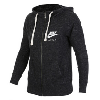 耐克（Nike） 女款 AS W NSW GYM VNTG HOODIE FZ运动生活系列针织夹克 883730-010 黑色 L码