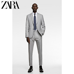 ZARA 00706359802 男士纹理套装裤