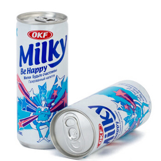 韩国进口 OKF 牛奶苏打饮料 原味 碳酸饮料 250ml*6瓶组合装