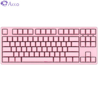 AKKO 3087 机械键盘 游戏键盘 电竞 87键 吃鸡键盘 绝地求生 Cherry樱桃轴 粉色 樱桃青轴