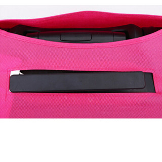 耶洛谜（yeluomi） 旅行箱保护套无纺布行李箱套拉箱防尘罩加厚耐磨托运套带侧兜 22英寸 玫红色