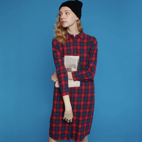 GIORDANO 佐丹奴 13469810 女士格子衬衫裙